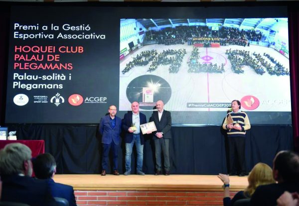 El president de l’HC Palau va recollir el premi Catalunya a la Gestió Esportiva, que organitza l'Associació Catalana de Gestors Esportius de Catalunya (ACGEP)